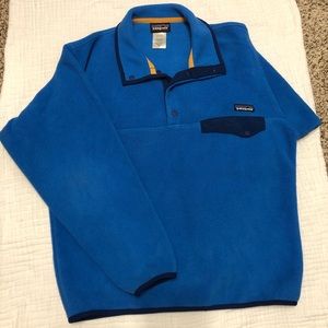 Blue Patagonia Pull Over Jacket - Mens Small